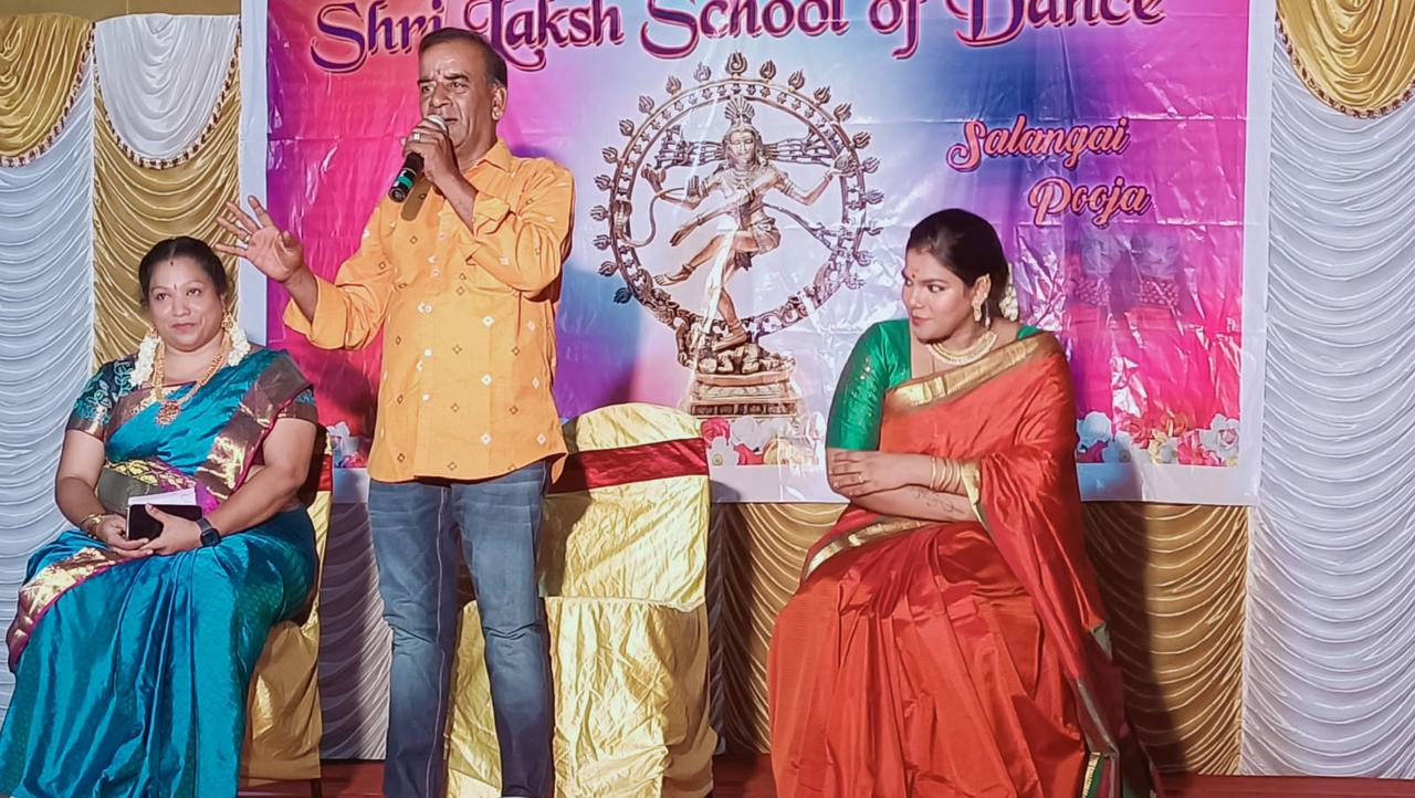 Cheif guest for salangai pooja @srilaksh school of dance